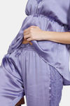 Zivame Paradise Garden Woven Pyjama Set - Chalk Violet — thumbnail 5