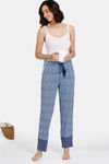 Zivame Batik Bae Knit Pyjama - Medieval Blue — thumbnail 4