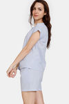 Zivame Dainty Ditsies Woven Shorts Set - Eventide — thumbnail 2