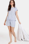 Zivame Dainty Ditsies Woven Shorts Set - Eventide — thumbnail 4