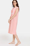Zivame Dainty Ditsies Woven Mid Length Nightdress - Strawberry Ice — thumbnail 2