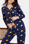 Zivame Fruggies Knit Poly Pyjama Set - Medieval Blue — thumbnail 5