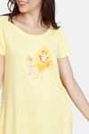 Zivame Fruggies Knit Cotton Knee Length Nightdress - Sunshine — thumbnail 5