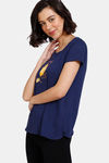 Zivame Fruggies Knit Cotton Top - Medieval Blue — thumbnail 2