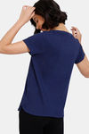 Zivame Fruggies Knit Cotton Top - Medieval Blue — thumbnail 3