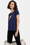 Zivame Fruggies Knit Cotton Top - Medieval Blue — thumbnail 4