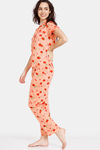 Zivame Fruggies Knit Poly Pyjama Set - Salmon — thumbnail 2