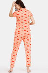 Zivame Fruggies Knit Poly Pyjama Set - Salmon — thumbnail 3