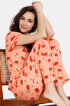 Zivame Fruggies Knit Poly Pyjama Set - Salmon — thumbnail 4
