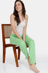 Zivame Fruggies Knit Cotton Pyjama - Jade Lime — thumbnail 4