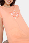 Zivame Z Fun Knit Cotton Knee Length Nightdress - Fresh Salmon — thumbnail 5