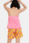 Zivame Bloched Bloom Woven Shorts Set - Solar Power — thumbnail 3