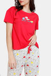 Zivame Color Me Happy Knit Cotton Pyjama Set - Egret — thumbnail 5