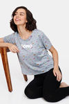 Zivame Color Me Happy Knit Poly Top - Quarry — thumbnail 4