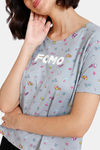 Zivame Color Me Happy Knit Poly Top - Quarry — thumbnail 5