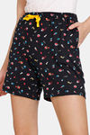 Zivame Color Me Happy Knit Poly Shorts - Moonless Night — thumbnail 5
