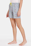 Zivame Color Me Happy Knit Poly Shorts - Quarry — thumbnail 2