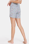 Zivame Color Me Happy Knit Poly Shorts - Quarry — thumbnail 3