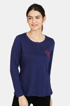 Zivame Mature Cotton Top - Medieval Blue — thumbnail 1