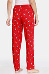 Zivame Pillow Fight Heritage Tribe Knit Poly Pyjama - Lipstick Red — thumbnail 3