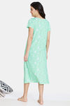 Zivame Sassy Mousie Knit Poly Knee Length Nightdress - Yucca — thumbnail 3