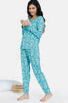 Zivame Tom & Jerry Colour Block Knit Cotton Pyjama Set - Ceramic — thumbnail 4