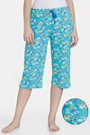 Zivame Tom & Jerry Colour Block Knit Cotton Capri -  Ceramic — thumbnail 1