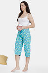 Zivame Tom & Jerry Colour Block Knit Cotton Capri -  Ceramic — thumbnail 4