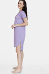 Zivame Looney Tunes Knit Cotton Knee length Nightdress - Bougainvillea — thumbnail 2