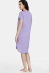 Zivame Looney Tunes Knit Cotton Knee length Nightdress - Bougainvillea — thumbnail 3