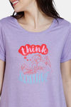 Zivame Looney Tunes Knit Cotton Knee length Nightdress - Bougainvillea — thumbnail 5
