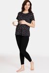 Zivame Maternity Color Me Happy Knit Poly Top - Moonless Night — thumbnail 4