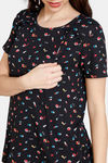 Zivame Maternity Color Me Happy Knit Poly Top - Moonless Night — thumbnail 5