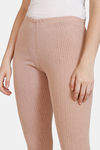 Zivame Thermal Pointelle Knit Poly Viscose Leggings - Roebuck — thumbnail 5