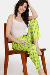 Zivame Bunny Rolls Knit Cotton Pyjama - Love Bird — thumbnail 4
