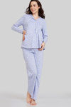 Zivame Maternity Bunny Rolls Knit Cotton Pyjama Set - Sweet Lavender — thumbnail 2