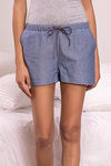 Zivame Lazy Days Cotton Shorts - Blue — thumbnail 2