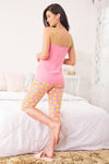 Zivame Tropical Fizz Cotton Capri Set - Pink Print — thumbnail 3