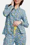 Zivame Miss Daisy Woven Pyjama Set - Baltic Sea — thumbnail 5