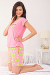 Zivame Tropical Fizz Cotton Shorts Set - Pink N Print — thumbnail 2