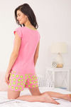 Zivame Tropical Fizz Cotton Shorts Set - Pink N Print — thumbnail 3