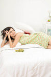 Zivame Tropical Fizz Knit Cotton Knee Length Nightdress - Green N Print — thumbnail 4