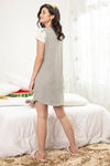 Zivame Tropical Fizz Cotton Knee Length Nightdress - Grey N Print — thumbnail 2