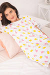 Zivame Tropical Fizz Knit Cotton Mid Length Nightdress - White N Print — thumbnail 4