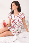 Zivame Tropical Fizz Knit Cotton Nightdress - White and Print — thumbnail 2