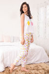 Zivame Tropical Fizz Knit Cotton Pyjama - White — thumbnail 4