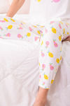 Zivame Tropical Fizz Knit Cotton Pyjama - White — thumbnail 5