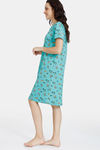 Zivame Summertime Knit Cotton Knee Length Nightdress - Bermuda — thumbnail 2