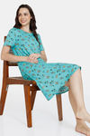 Zivame Summertime Knit Cotton Knee Length Nightdress - Bermuda — thumbnail 4