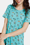 Zivame Summertime Knit Cotton Knee Length Nightdress - Bermuda — thumbnail 5